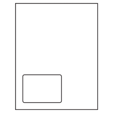 4 inch x 2.875 inch White Integrated Form Sheet Labels - 1 Label Per Sheet