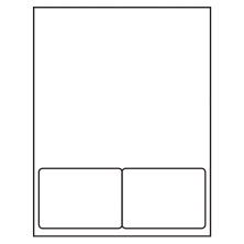 4 inch x 2.875 inch White Integrated Form Sheet Labels - 2 Labels Per Sheet