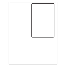 4 inch x 6 inch White Integrated Form Sheet Labels - 1 Label Per Sheet