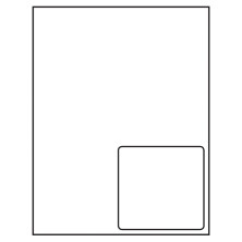 4.125 inch x 4 inch White Integrated Form Sheet Labels - 1 Label Per Sheet