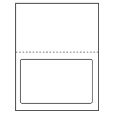 7.375 inch x 4.5 inch White Integrated Form Sheet Labels - 1 Label Per Sheet