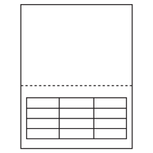 2.54 inch x 0.78 inch White Integrated Form Sheet Labels - 12 Labels Per Sheet