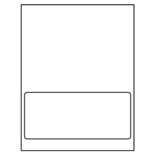 8 inch x 3.5 inch White Integrated Form Sheet Labels - 1 Label Per Sheet