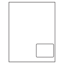 4 inch x 2.5 inch White Integrated Form Sheet Labels - 1 Label Per Sheet