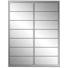 4 inch x 1.5 inch Silver Foil Rectangular Sheet Labels