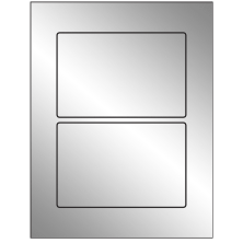 6 inch x 4 inch Silver Foil Rectangular Sheet Labels