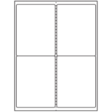 4 inch x 5 inch White Rectangular Sheet Labels