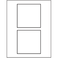 4.5 inch x 4.5 inch White Vinyl Drum Square Sheet Labels
