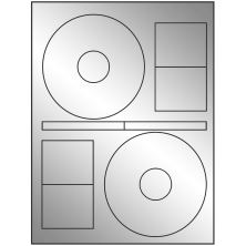 4.64 inch x 4.64 inch Silver Foil Sheet Labels