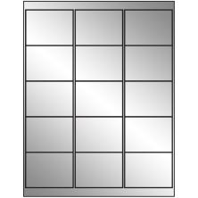 2.6875 inch x 2 inch Silver Foil Rectangular Sheet Labels
