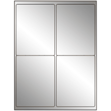4 inch x 5 inch Silver Foil Rectangular Sheet Labels (4-UP)