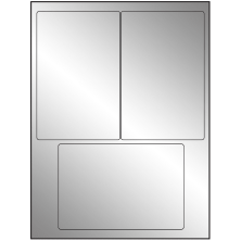 4 inch x 6 inch Silver Foil Rectangular Sheet Labels