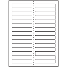 3.4375 inch x 0.667 inch White Rectangular Sheet Labels