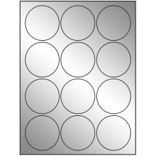 2.5 inch Silver Foil Circular Sheet Labels