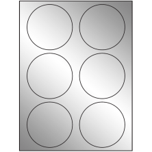 3.33 inch Silver Foil Circular Sheet Labels