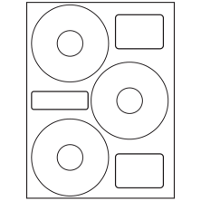 4.52 inch x 4.52 inch White Sheet Labels