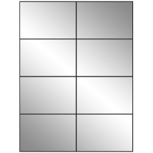 4.25 inch x 2.75 inch Silver Foil Rectangular Sheet Labels
