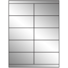 4.25 inch x 2 inch Silver Foil Rectangular Sheet Labels