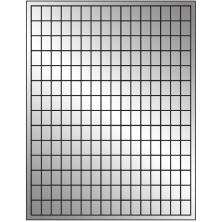 0.5 inch x 0.75 inch Silver Foil Rectangular Sheet Labels