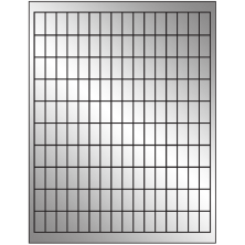 0.5 inch x 1 inch Silver Foil Rectangular Sheet Labels