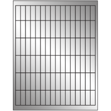0.5 inch x 1.75 inch Silver Foil Rectangular Sheet Labels