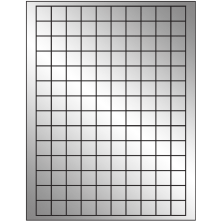 0.75 inch x 0.75 inch Silver Foil Square Sheet Labels