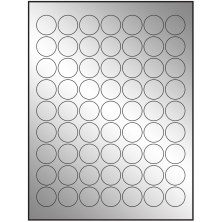 1 inch Silver Foil Circular Sheet Labels