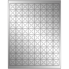 1 inch x 1 inch Silver Foil Square Sheet Labels