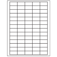 1.5 inch x 0.75 inch White Vinyl Drum Rectangular Sheet Labels
