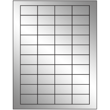 1.75 inch x 1 inch Silver Foil Rectangular Sheet Labels