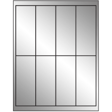 2 inch x 5 inch Silver Foil Rectangular Sheet Labels