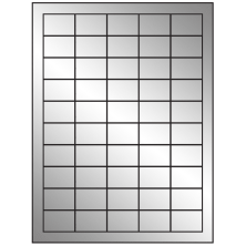 1.5 inch x 1 inch Silver Foil Rectangular Sheet Labels