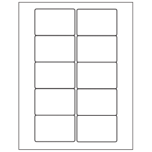 3 inch x 2 inch White Rectangular Sheet Labels