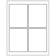 3.75 inch x 4.75 inch White Rectangular Sheet Labels