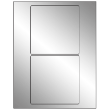 5 inch x 5 inch Silver Foil Square Sheet Labels