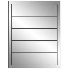 7.5 inch x 2 inch Silver Foil Rectangular Sheet Labels