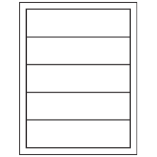 7.5 inch x 2 inch White Vinyl Drum Rectangular Sheet Labels