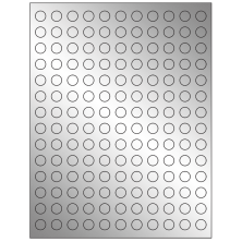 0.5 inch Silver Foil Circular Sheet Labels