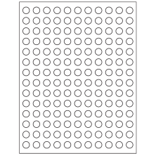 0.5 inch White Circular Sheet Labels