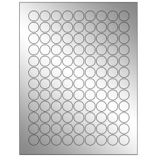 0.75 inch Silver Foil Circular Sheet Labels