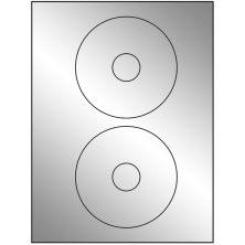 4.5 inch Silver Foil Circular Sheet Labels