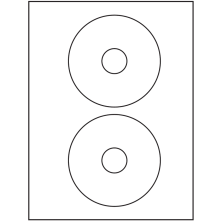 4.5 inch White Circular Sheet Labels