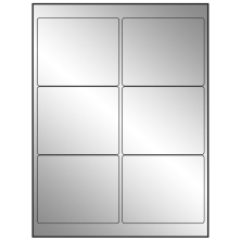 4 inch x 3 inch Silver Foil Rectangular Sheet Labels