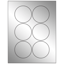 3 inch Silver Foil Circular Sheet Labels