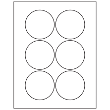 3 inch White Vinyl Drum Circular Sheet Labels