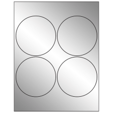 4 inch Silver Foil Circular Sheet Labels