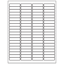 1.9375 inch x 0.5 inch White Rectangular Sheet Labels
