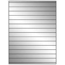 8.5 inch x 0.75 inch Silver Foil Rectangular Sheet Labels