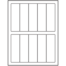 1.5 inch x 4.75 inch White Vinyl Drum Rectangular Sheet Labels