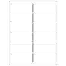 4 inch x 1.75 inch White Rectangular Sheet Labels